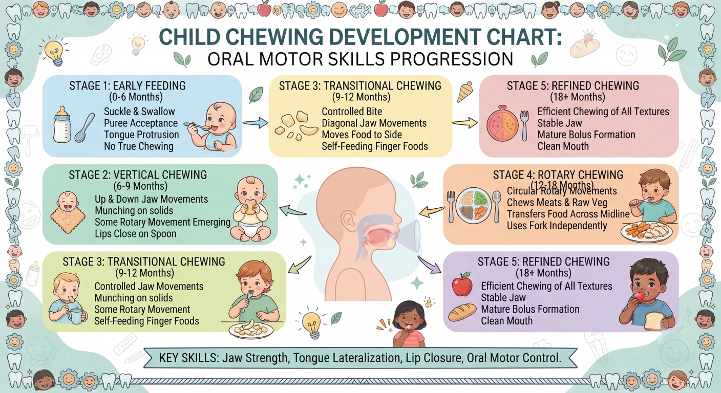 Chewing Development Chart (Child Feeding & Oral Motor Skills)