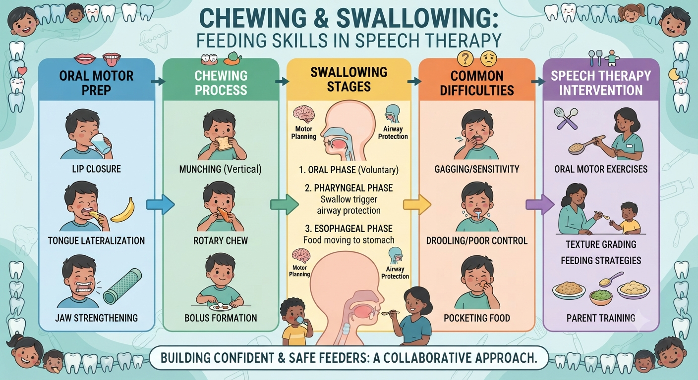 Chewing and Swallowing (Feeding Skills) in Speech Therapy