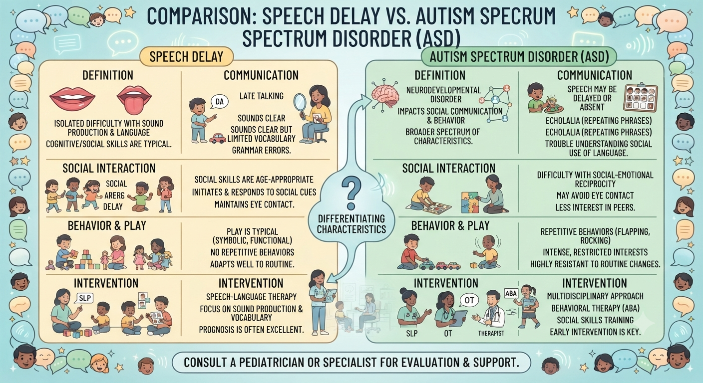 Comparison Between Speech Delay and Autism Spectrum 1 Comparison Between Speech Delay and Autism Spectrum