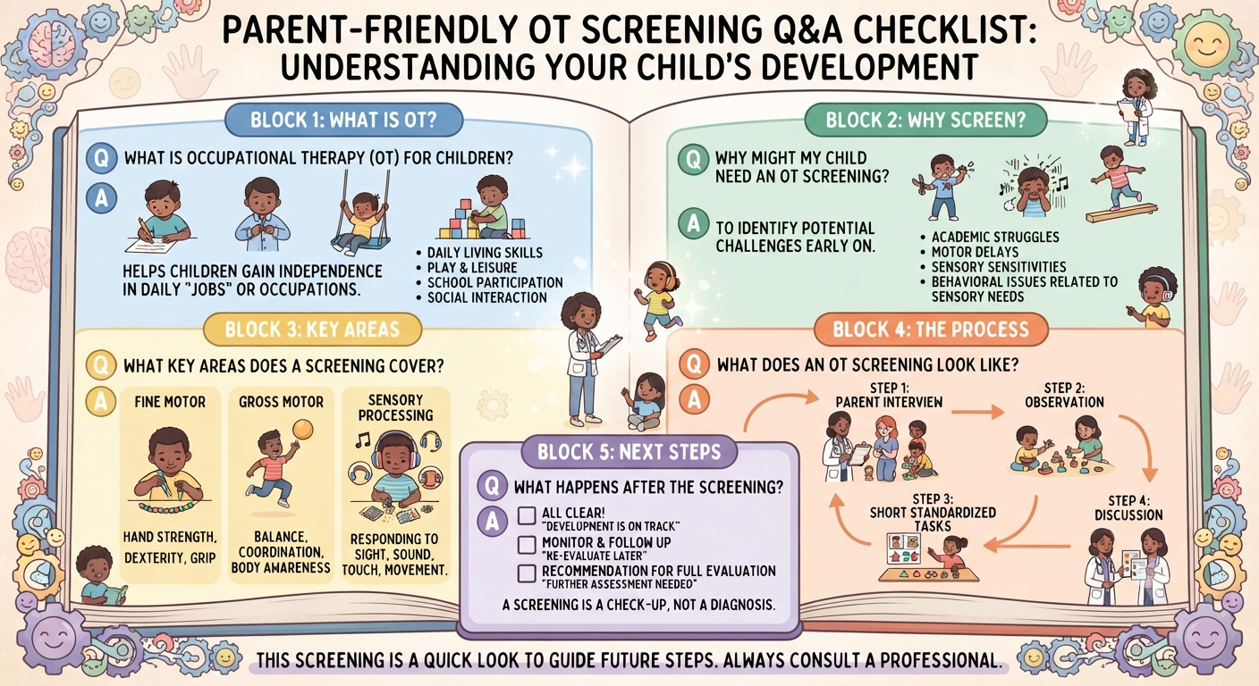 Parent Friendly OT screening Q&A checklist 1 Parent Friendly OT screening Q&A checklist