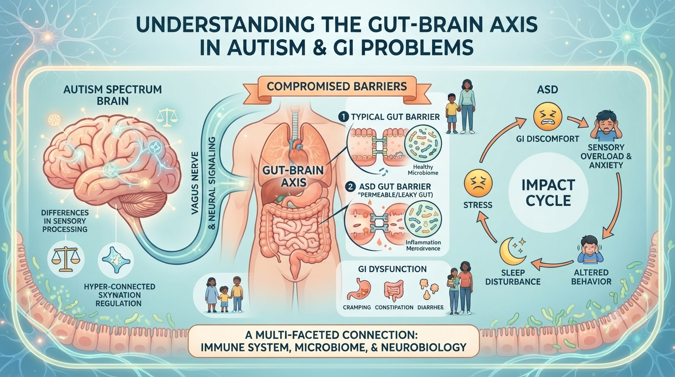 Why GI Problems Are More Common In Children With Autism Spectrum Disorder(Gut Brain Axis Differences) 1 Why GI Problems Are More Common In Children With Autism Spectrum Disorder(Gut Brain Axis Differences)