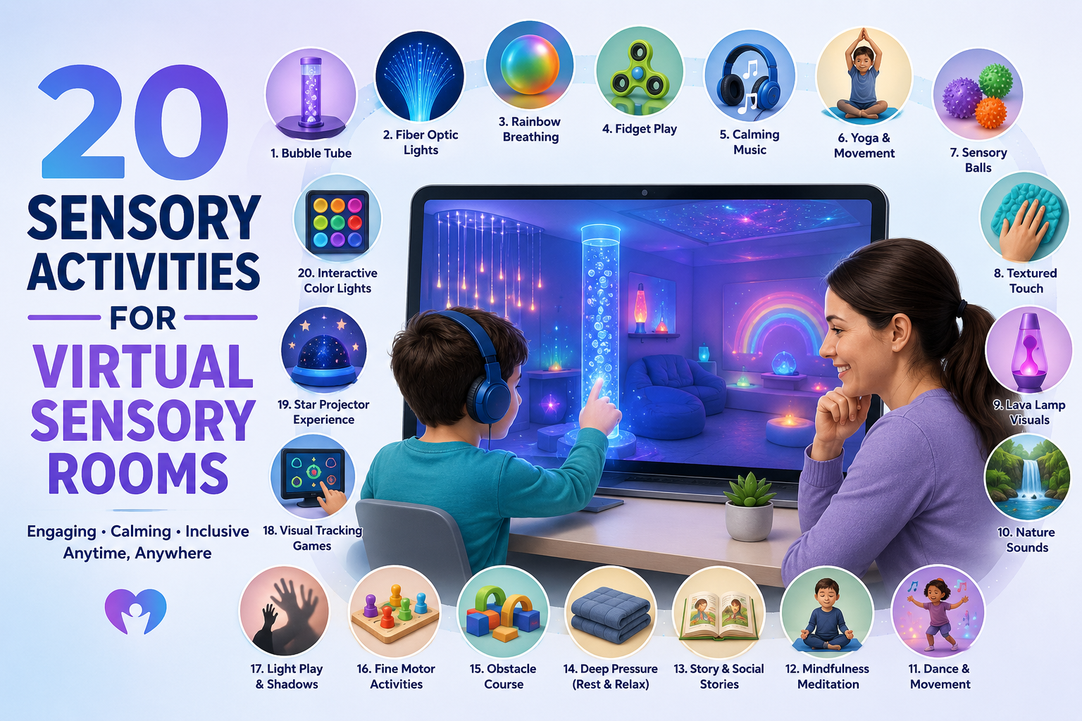 20 Sensory Activities For Virtual Sensory Rooms