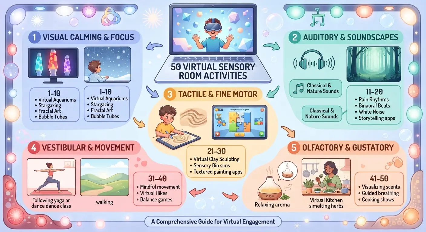 50 Virtual Sensory Room Activities