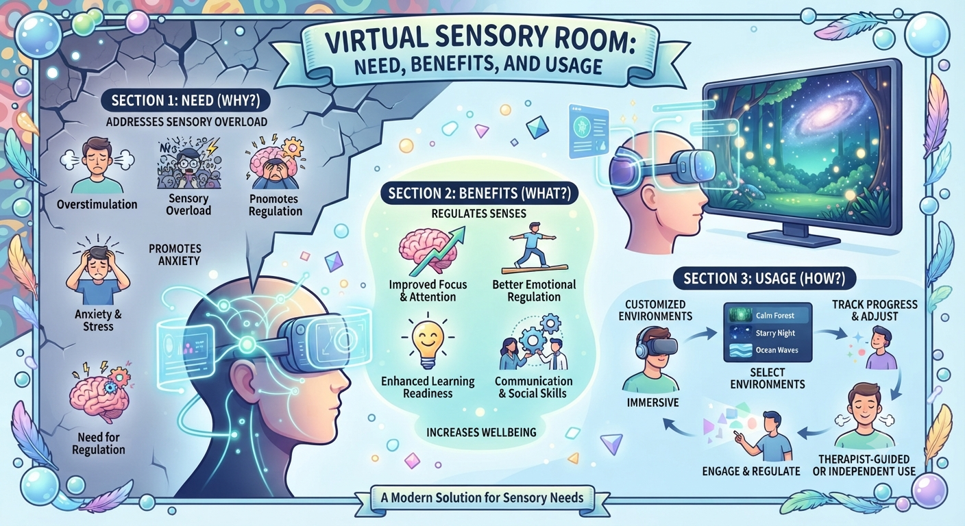 Virtual Sensory Room-Need, Benefit and Usage